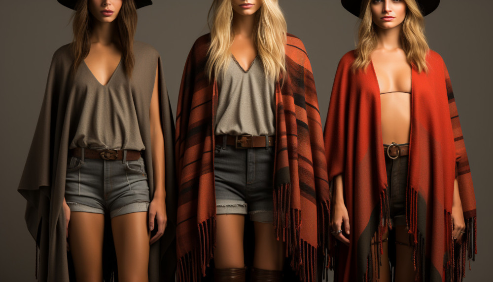 Ponchos de mujer: moda retro siempre en tendencia para cualquier temporada